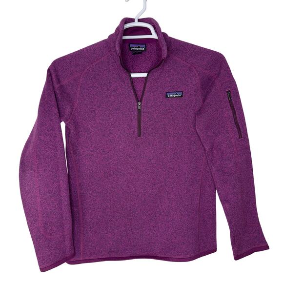 Patagonia Tops - Patagonia Women's Medium Better Sweater 1/4 Zip Purple Hiking Outdoor Gorp GUC
